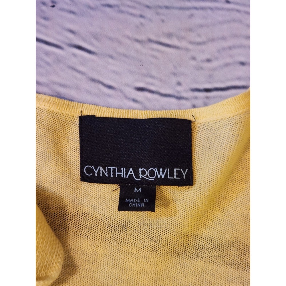Cynthia Rowley Cardigan Shawl Sweater Linen/Cotton Sz.‎ M NWT - Picture 7 of 9